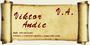 Viktor Andić vizit kartica